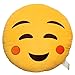 EvZ Emoji Relaxed Face Emoticon Cushion Stuffed Plush Soft Pillow, Official Certified, 32cm Yellow