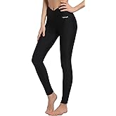 Ubestyle UPF 50+ High Waist Women's Long Swim Pants Swim Leggings Swimming Tights Sun Protective