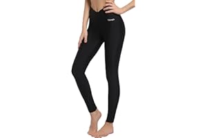 Ubestyle UPF 50+ High Waist Women's Long Swim Pants Swim Leggings Swimming Tights Sun Protective