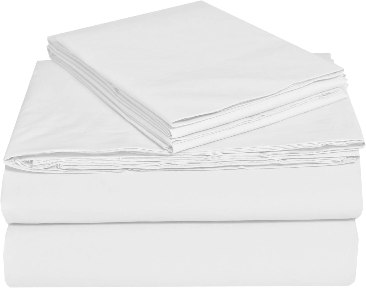 EnvioHome GOTS Certified Organic Cotton Sheet Set - 4 Piece - White, Queen