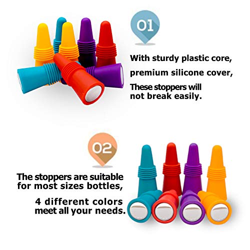 2 Stoppers+ANIN+Reusable+Silicone+Replacement