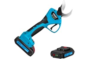 SWANSOFT Electric Pruning Shears 1.5', Cordless Pruner with 2 * 2Ah Lithium Battery, Battery Powered Pruning Shears w/ 1050W Brushless Motor, for Garden/Yard/Orchard