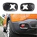 1 Pair Rear Tail Fog Light Lamp Frame Cover Trim for Jeep Renegade 2015-2017 Carbon Black