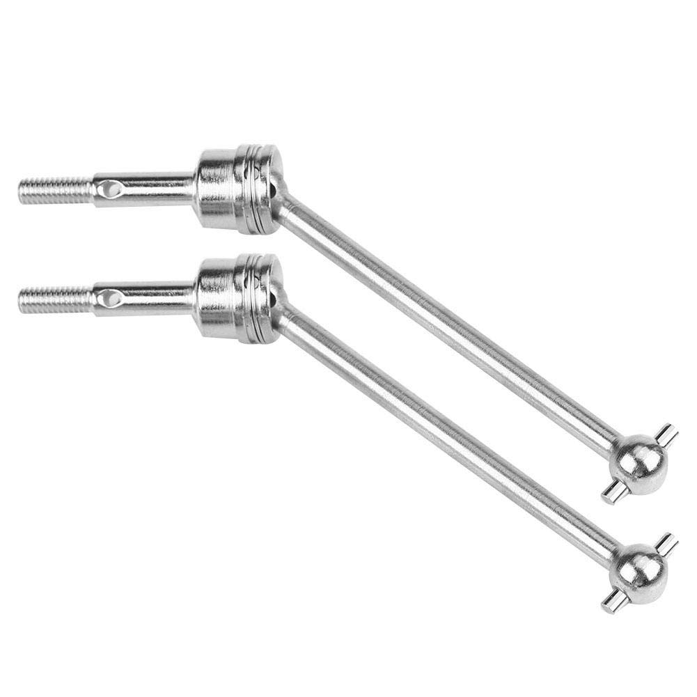 Dilwe RC Car Front Rear Drive Shaft, 1 Pair Front Rear Universal Transmission Shaft CVD RC Accessory Parts for HIMOTO 1/10 Remote Control Car(Silver)