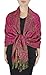 Peach Couture Elegant Double Layer Reversible Paisley Pashmina Shawl Wrap Scarf Fuchsia