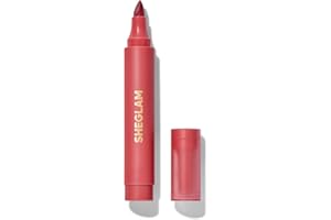 SHEGLAM Love Stained Lip Tint Marker Matte Red Lip Stain Pen Highly Pigmented Long-Lasting Lip Liner Contour Tint Lip Makeup-Bright Side