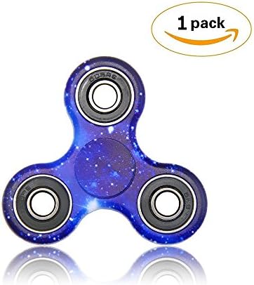 Tri-Hand Spinner &amp; Fidget Toy for Relieving ADHD, Anxiety, Boredom and Adult Children (Star Blue)