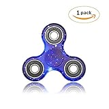 Tri-Hand Spinner & Fidget Toy for Relieving ADHD, Anxiety, Boredom and Adult Children (Star Blue)