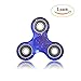 Tri-Hand Spinner & Fidget Toy for Relieving ADHD, Anxiety, Boredom and Adult Children (Star Blue)
