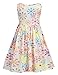 Arshiner Girls Dress Rainbow Dots Heart Printed For Skater Casual Cute Sleeveless Summer Dress