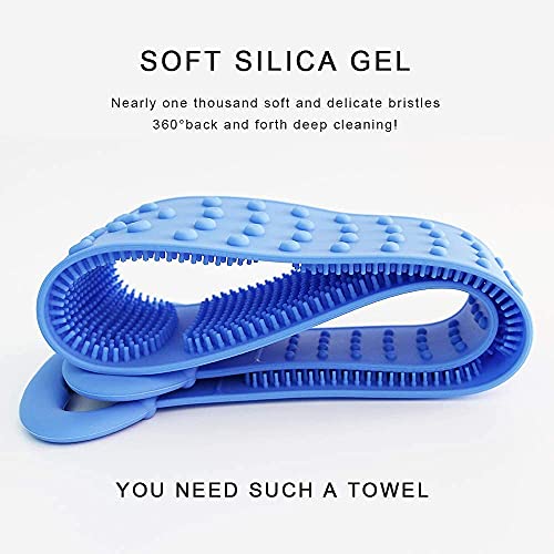 Silicone Loofah For Shower,Silicone Back Scrubber,Easy Clean