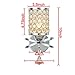 F FEEKENBU Chrome Finish Modern Wall Lamp Bedroom Sconce with Cylinder Crystal Lamp Shade