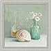 Chamomile Spa by Danhui Nai Blue Bathroom Bath Spa Wall Art Print Framed Décor