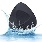 BILIFUN Waterproof Bluetooth Shower Speaker, Portable Rechargeable Wireless Speaker with Suction Up, Built-in Mic, 5W Driver, Louder Volume, 8 Hours Playtime, Perfect for Outdoor Beach Car(Black)