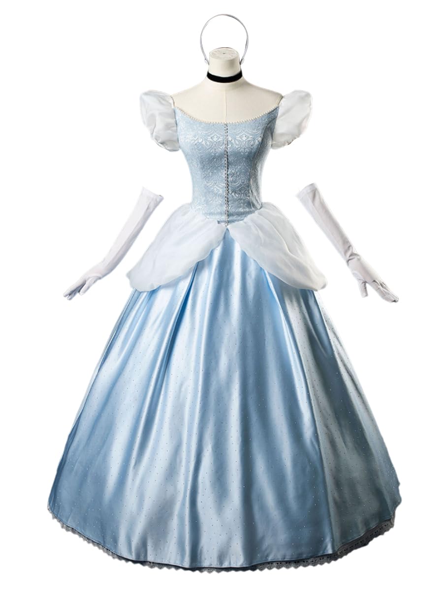 Photo 1 of CosFantasy Deluxe Princess Dress Princess Cosplay Costume Blue Satin Ball Gown Prom Dresses Princess Costume Size M