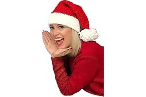 Caistre Santa's Hat Womens Beanie Winter Hat Soft Slouchy Warm Knit Skull Cap Christmas Hat