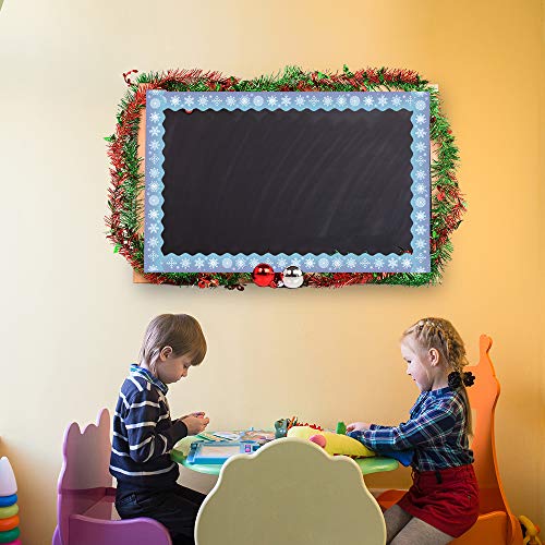 image for GMAOPHY Snowflake Bulletin Borders Stickers, 50 ft Christmas/Winter De