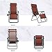 PORTAL Oversized Mesh Back Zero Gravity Chairs, XL Padded Seat Folding Reclining Patio Chair with Adjustable Pillow and Cup Holder, Ideal for Camping Poolside Backyard Lawn, Support 350lbs, Brown