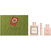 Gucci Bloom Perfume for Women – 3-Piece Gift Set with EDP Spray, Body Lotion & Fragrance Rollerball Collection