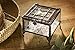 J Devlin Glass Art Box 354 Series Stained Glass Decorative Glass Box - Available in Sage Green or Pale Rose (Pale Rose)