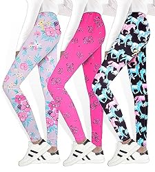LUOUSE Toddler Girls Stretch Printed Athletic