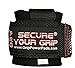 Best Heavy Duty Lifting Straps Neoprene Padded 1 Pair Wrist Wraps & Rubbery Grip Support Straps with Cotton Coated Rubber on One Side (Rubber Side Face The Bar)