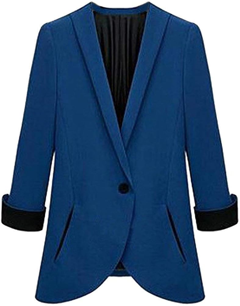 Vests Ladies Fall Formal Coat Long Sleeve Lapel Button Classic Solid