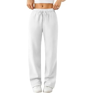 Women's Wide Leg Sweatpants Baggy Winter Fleece High Waisted SWEA Tpants | Soft, Yoga Pants, Gym Sports, Lounge, Cute, Cotton