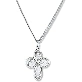 HMHReligiousMfg Sterling Silver 4-Way Medal Trinity Edge Cross Pendant, 13/16 Inch