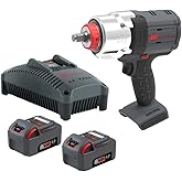 Ingersoll Rand W7153-K22 DXS2 1/2" 20V Cordless Impact Wrench 2 Battery Kit, 1500 ft-lb, Friction Ring Retainer, Pistol