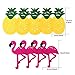 Wcaro Luau Party Supplies Flamingo Party Supplies Hawaiian Decorations Luau Decor Yellow Rose Red Tissue Paper Pom Poms Flamingo Pineapple Banner For Tropical Luau Hawaiian Summer Party Supplies