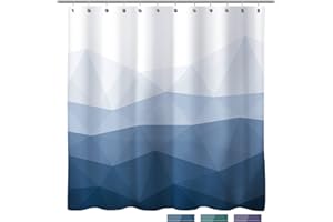 Sunlit Designer Shower Curtain,Popular Shower Curtain, Ombre Blue Fabric Shower Curtains for Bathroom Decor, Contemporary Bat
