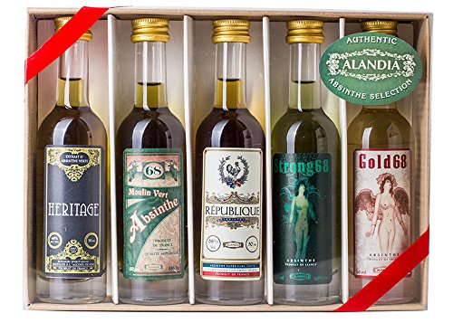 Absinth Starter Set | Komplett mit 5x original Absinth | 1x Absinth Glas | 1x Absinth Löffel | 1x Zuckerwürfel | Auch… – Bild 3