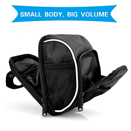 BOBILIFE Bike Handlebar Front Bag, Cycling Bicycle Handlebar Bags Front Frame Tube Basket with Rain Cover