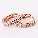 GULICX Jewelry Rose Gold Tone Hollow Clear CZ Zircon Fit Gorgeous Hoop Earring for girl