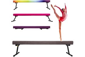 Peakpath 8FT Adjustable&Foldable Gymnastics Balance Beam,Home Gym Equipment,Easy Assembling and Storage,No Tool Require,for Kids Children Girls Training
