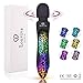 Vibrator Wand Massager Louviva Personal Power Body Handheld Back Neck Massager,Sex Toy for Women with LED Light of Seven Colors USB Rechargeable