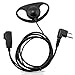 abcGoodefg D Shape Earpiece Headset PTT Mic for Motorola Two Way Radio Walkie Talkie 2pin (5 PACK)