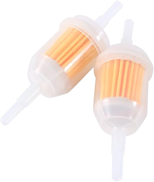 2 Pack Universal Gas Inline Fuel Filter 1/4 x 5/16 Inch Clear Replaces