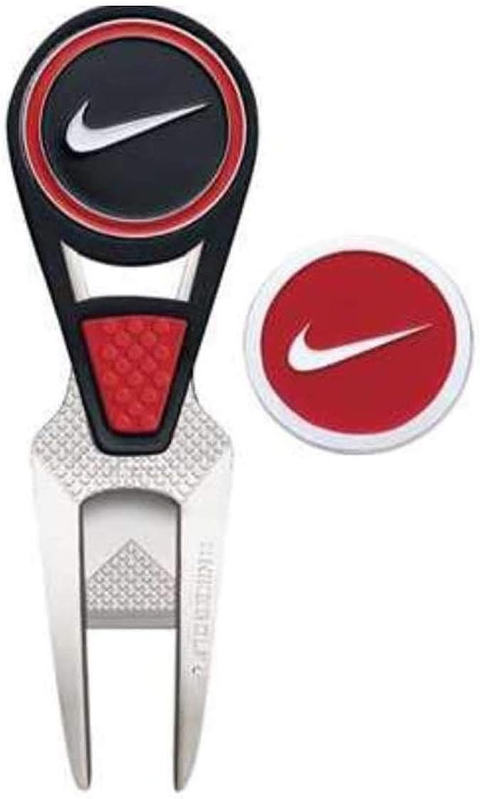Nike Golf CVX? Ball Mark Repair Tool & Ball Markers (Black/White