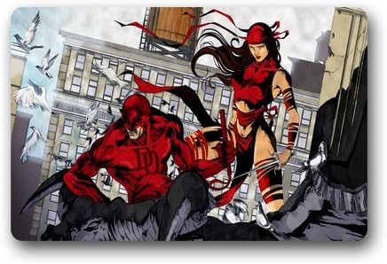 Innovative Door Mats Unique Super Hero Doormat 18-Inch by 30-Inch - Indoor/Outdoor Doormat Rubber Non-Slip Backing Door Mat