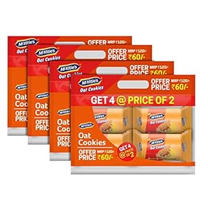 McVities Oat Cookies With Goodness Of Oats & Honey, 300G (Buy 2 Get 2 Free) (Pack Of 4).