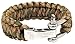 The Friendly Swede Paracord Survival Bracelet with Stainless Steel D Shackle - Adjustable Size Fits 7”-8” (18-20 cm) Wrists (Army Green Camo)