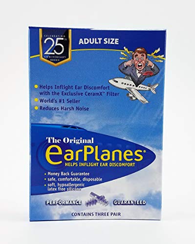 EarPlanes Ear Plugs 1 Pair (Pack of 3)