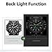 Richermall Men's Sports Analog Quartz Watch Dual Display Waterproof Digital Watches with LED Backlight relogio masculino (Black Sliver)