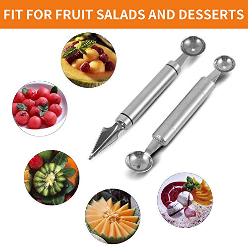 Melon Baller Scoop,Stainless Steel Fruit Decoration Carving Knife,Melon