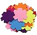 SOOKOO 5 Styles 150 PCS Assorted Color Felt Flowers for Art and Craft DIY Sewing Handcraft (Heart, Flower, Smile Face, Star, Crown)