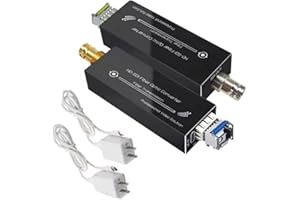 Cenroelon Mini Compact HD SDI Fiber Extender HD SDI Fiber Extender 1080P&30HZ HD-SDI Over Fiber Converter US Plug