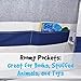 Teepee Tent for Kids, No Toxic Chemicals Added, Carrying Case, Navy Childrens Tent for Boys & Girls, Large Enough Tipi Tents for Toddler. Baby Boy. Adult. Children. Dogs, Childs Indoor Reading Nook