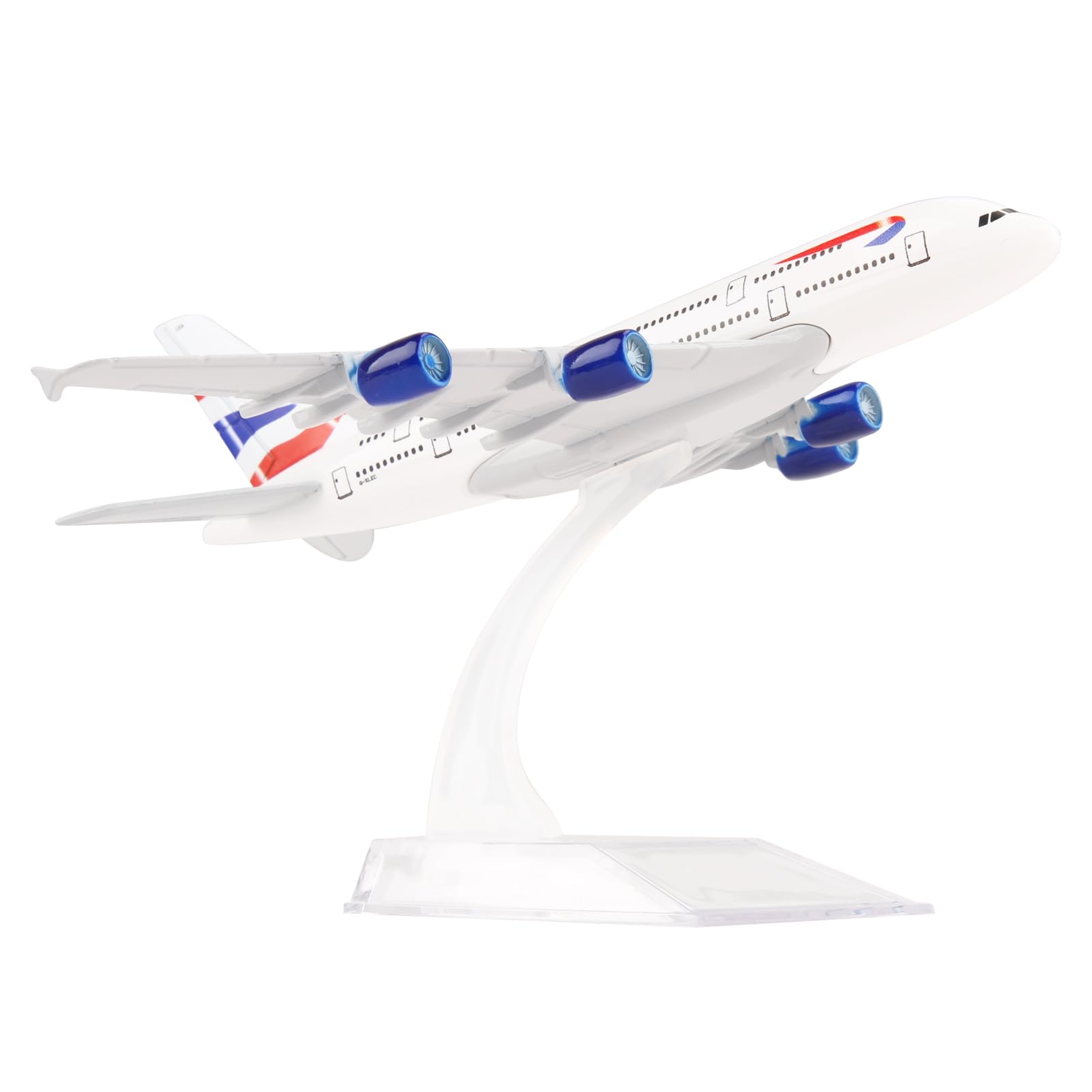 tinshow Airplane Model Airbus A380 Model Plane 1/400 16cm Diecast Planes UK Airway Alloy Metal Aircraft Toy for Collection Display with Stand Gifts for Children Aviation Enthusiast Table Decoration